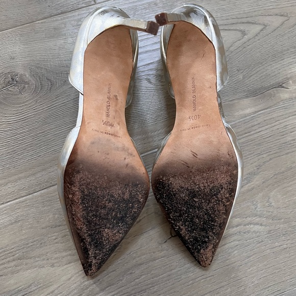 Manolo Blahnik metallic leopard d’orsay pump - Picture 4 of 10